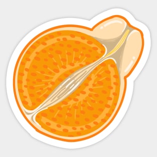 Sumo Orange Slice Graphic Fresh and Zesty Citrus Vibes for Summer Sticker